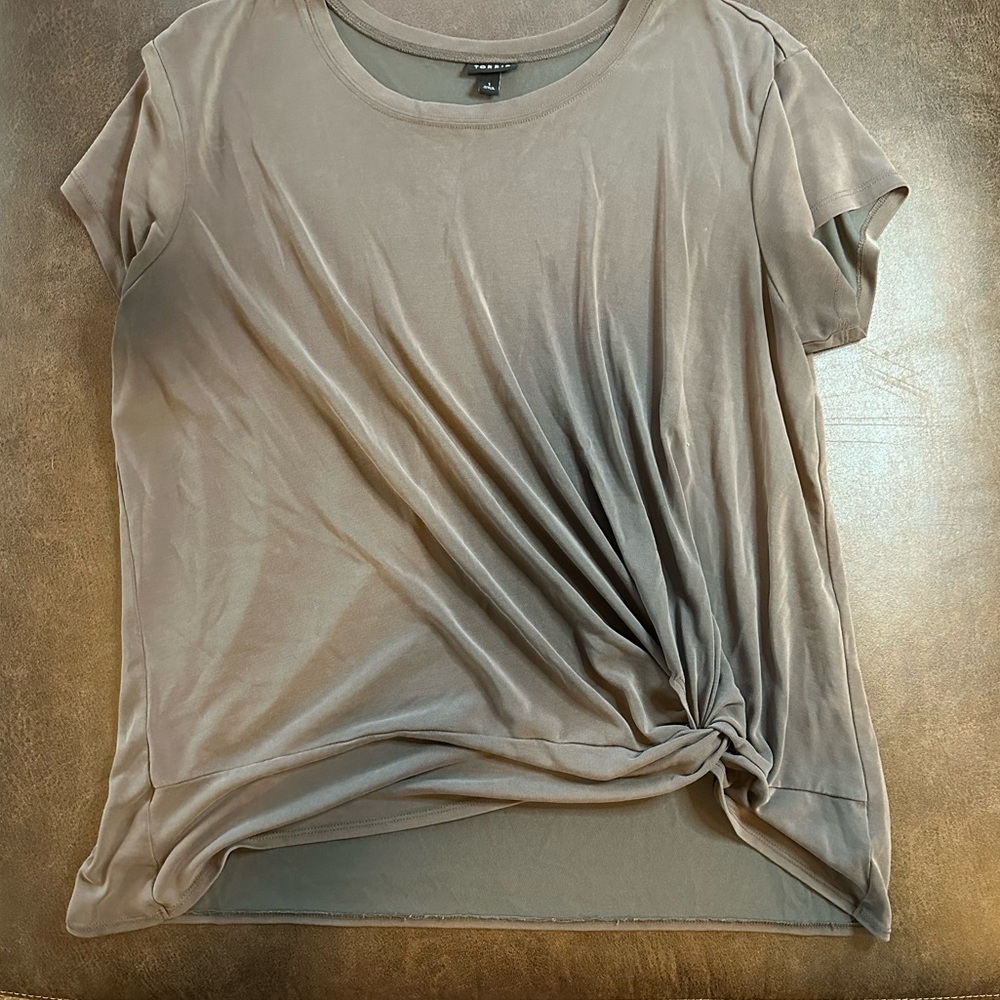 Mauve Tie Bottom Torrid Shirt